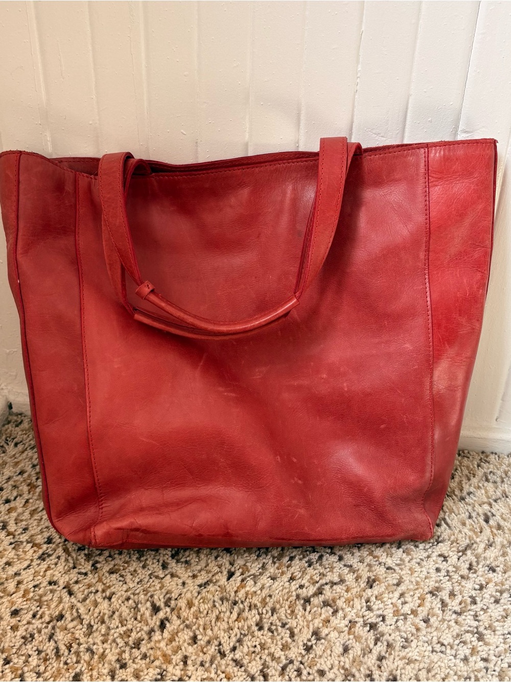 Noonday Collection Red Leather Tote bag